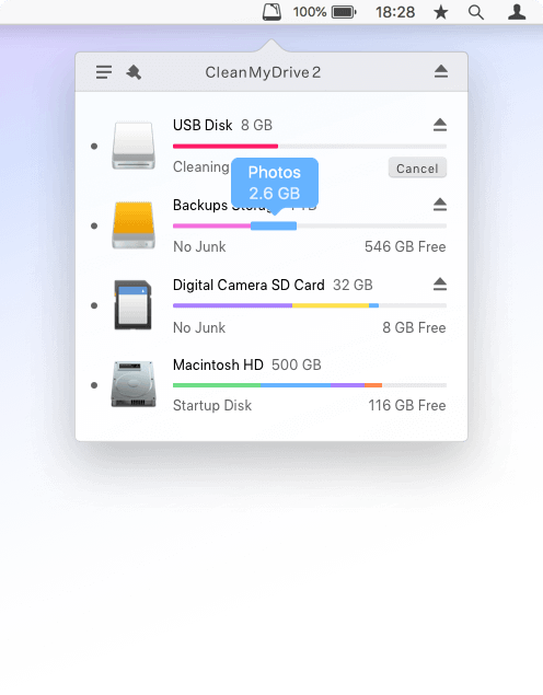 Cleanmydrive 2: manage and clean external drives 2 1 4 x 4